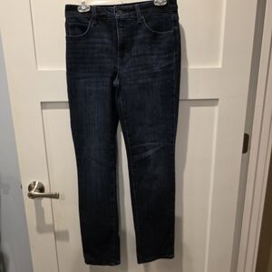 Talbots Women's Dark Florence Wash Jeans Straight Leg Size 2 Stretch Denim